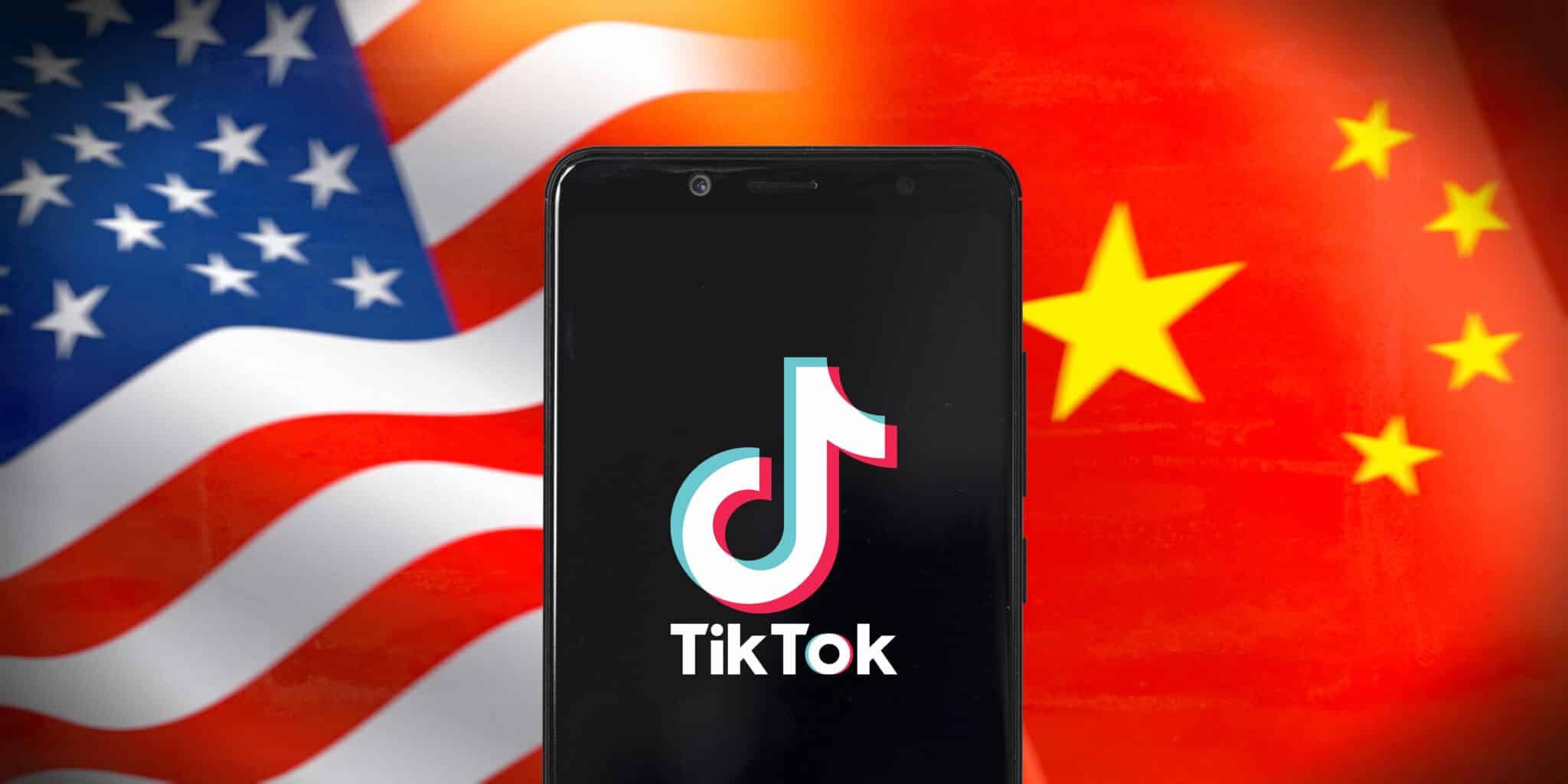 Smart,Phone,With,Tik,Tok,Logo,On,National,Flags,Of